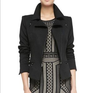 BCBGMaxAzria Boe Moto Textured Asymmetrical Jacket